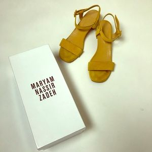 Maryam Nassir Zadeh Sophie Sandal Mustard Suede